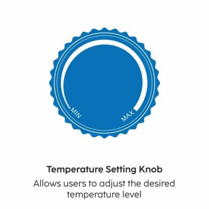 Glen Storage Water Heater 8 Bar Pressure Incoloy Element and Polymer Coated Tank, Temperature Setting Knob - 10 Litre (WH-7058VWH) 2