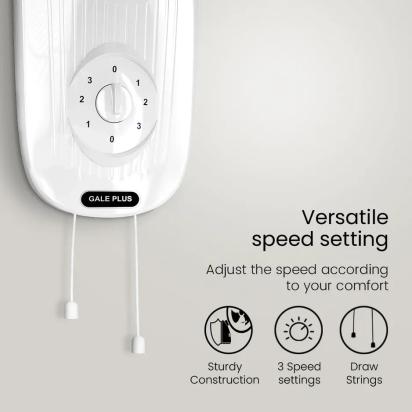 Crompton Hispeed Gale Plus Wall Mounted Fan - White by Crompton : Colours available: White 11 4