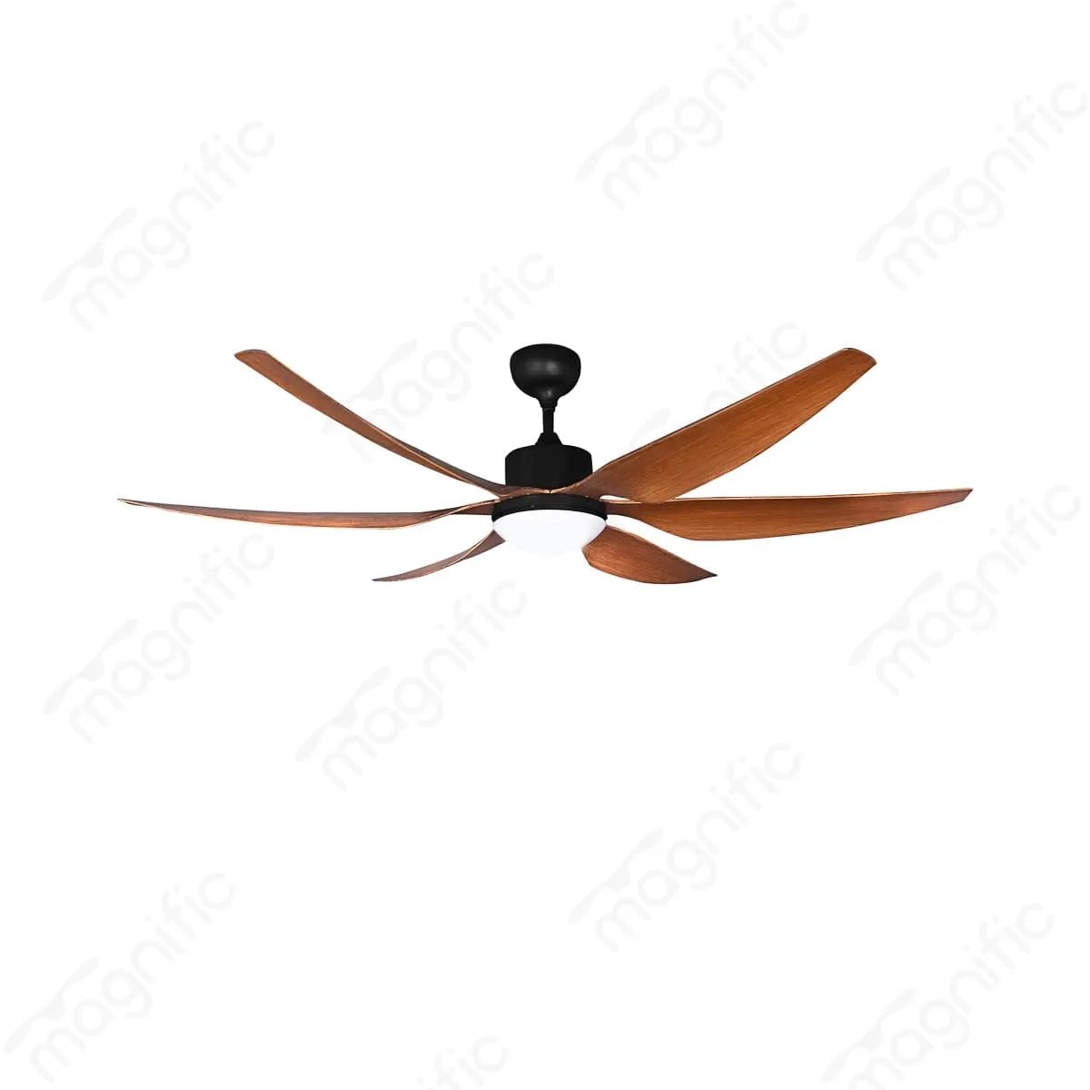 Magnific Radar – 66″ Modern DC Motor Ceiling Fan with Light and Remote Control - Wooden 1
