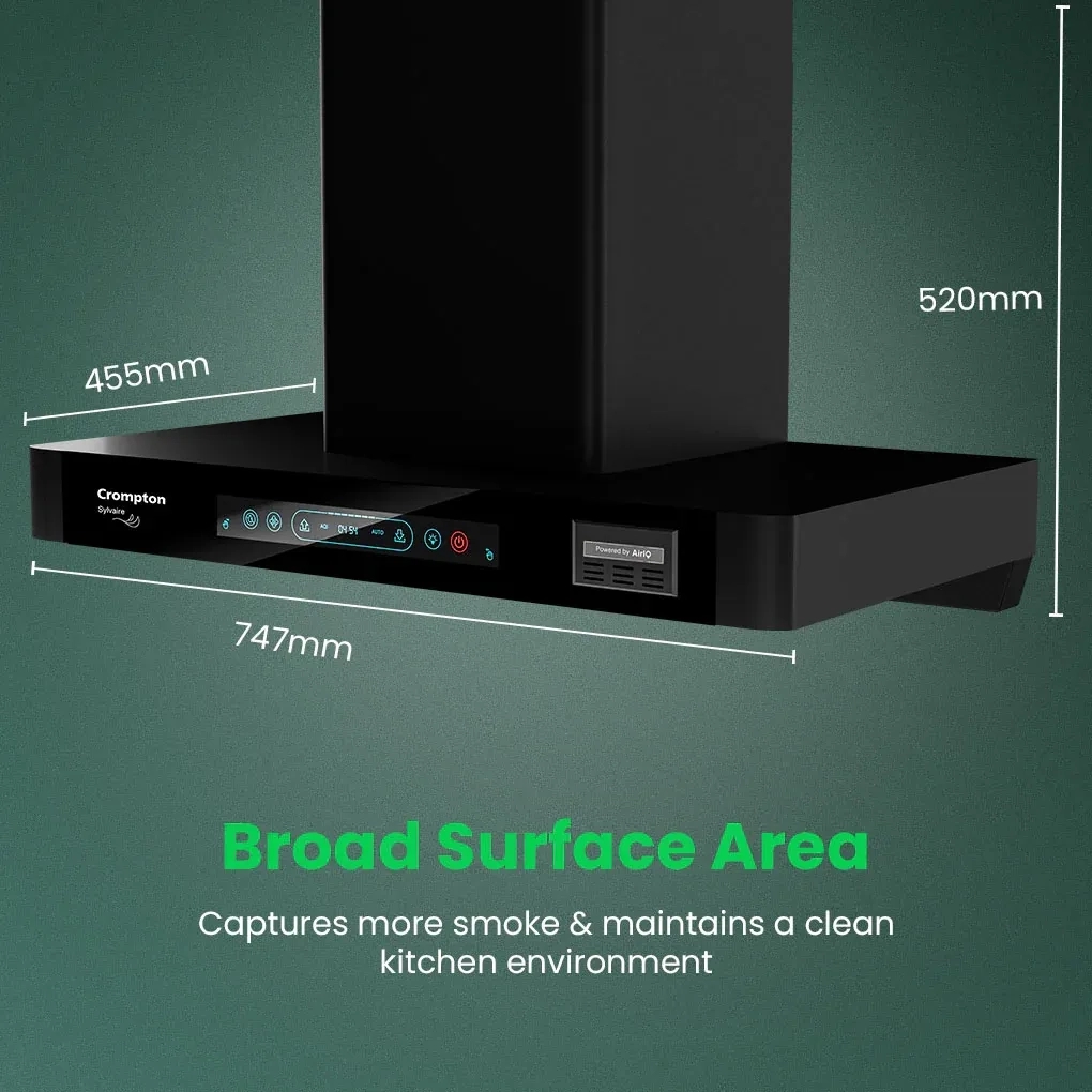 Crompton Sylvaire (Box) Chimney | Filterless 75CM by Crompton : Colours available: Black 14 4