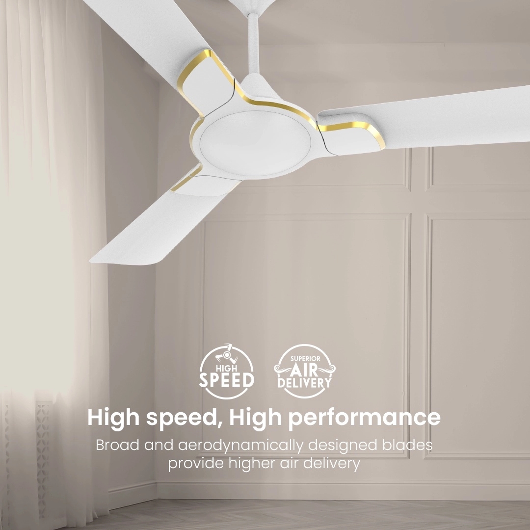 Crompton Premion Avancer Swirl | Ceiling Fan - Conch Cream by Crompton : Colours available: MintCream 4 5