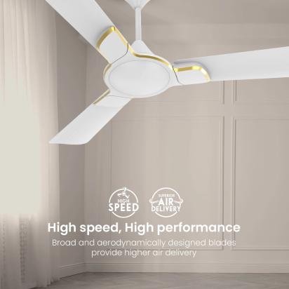 Crompton Premion Avancer Swirl | Ceiling Fan - Conch Cream by Crompton : Colours available: MintCream 4 5