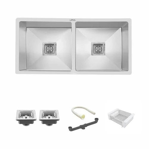 Lipka Handmade Double Bowl Kitchen Sink (37 x 18 x 10 Inches) 1