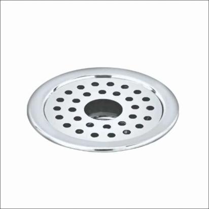 Aquieen 5x5 Inch Floor Grating / Drainer With Pipe Hole | Classic Round Design & SS304 Drainer In Matte Finish | Anti-Clog & Drain Cover & Kitchen by Aquieen : Colours available: Chrome