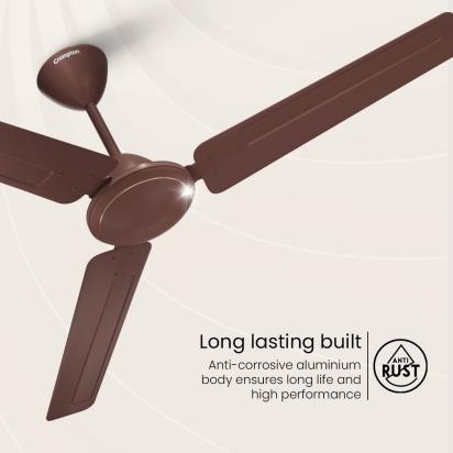 Crompton High Speed Dasher | Star Rated Ceiling Fan by Crompton : Colours available: Brown 3 5