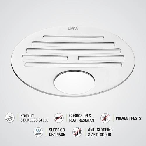 Lipka Golden Classic Jali Round Floor Drain with Hole (4 inches) 2