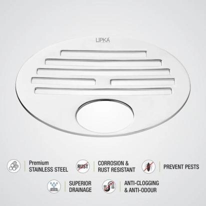 Lipka Golden Classic Jali Round Floor Drain with Hole (4 inches) 2