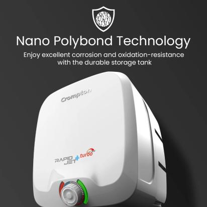 Crompton Rapidjet Plus Turbo 3000W Storage Water Heater - 6-L by Crompton : Colours available: White 2 2