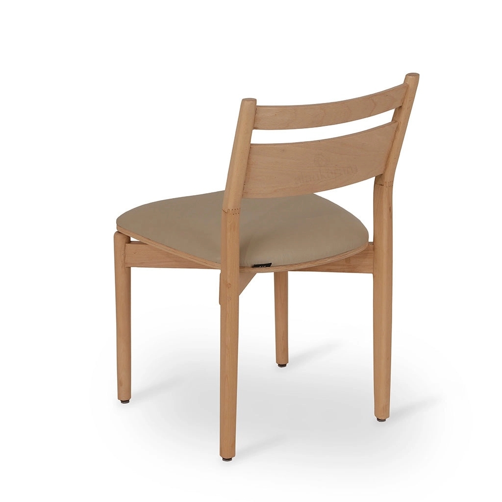 Alankaram Vahva - Beech Dining Chair, Upholstered Seat, Sale by Alankaram : Colours available: Wheat 4 3