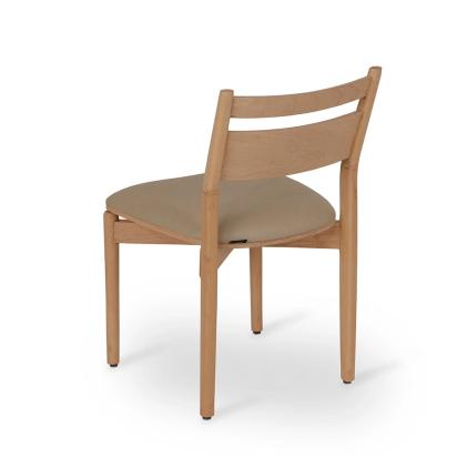 Alankaram Vahva - Beech Dining Chair, Upholstered Seat, Sale by Alankaram : Colours available: Wheat 4 3