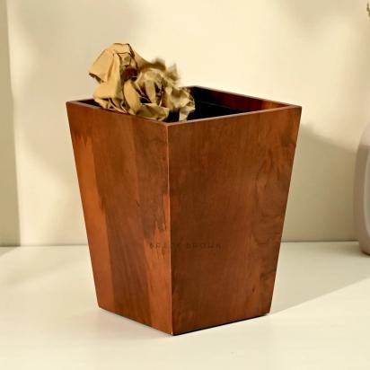 Brick Brown Dwindle Wastebasket by Brick Brown : Colours available: Brown 1 1