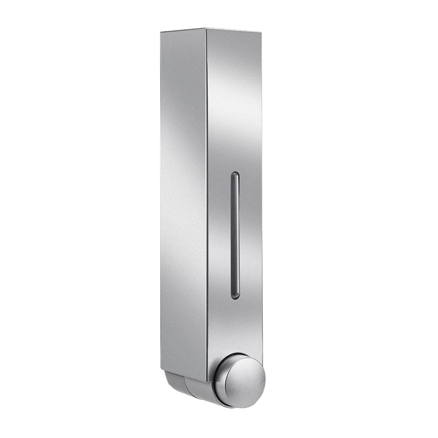 Aquieen 400ml Wall-Mounted Plastic Soap Dispenser - Chrome Finish, Compact & Refillable by Aquieen : Colours available: Silver