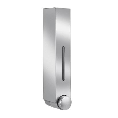 Aquieen 400ml Wall-Mounted Plastic Soap Dispenser - Chrome Finish, Compact & Refillable by Aquieen : Colours available: Silver