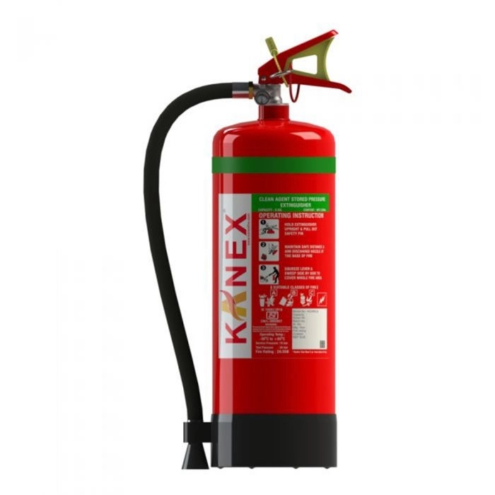 Kanex 6 Kg Clean Agent Fire Extinguisher (Hfc236Fa Based Portable Stored Pressure) by Kanex : Colours available: Red