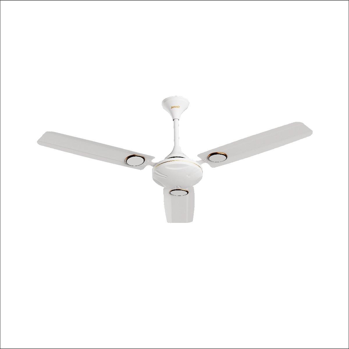 Zunpulse ZunVolt Hera 2023 1200mm High-Speed Energy Efficient Ceiling Fan with 51W motor (White)