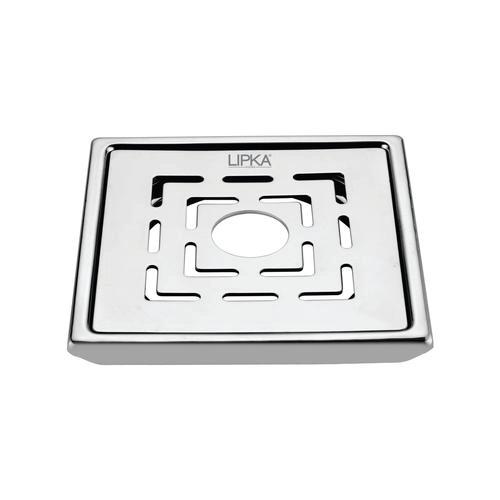 Lipka Charlie Deluxe Square Floor Drain (5 x 5) with Hole