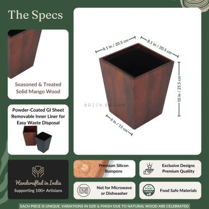 Brick Brown Dwindle Wastebasket by Brick Brown : Colours available: Brown 3 3
