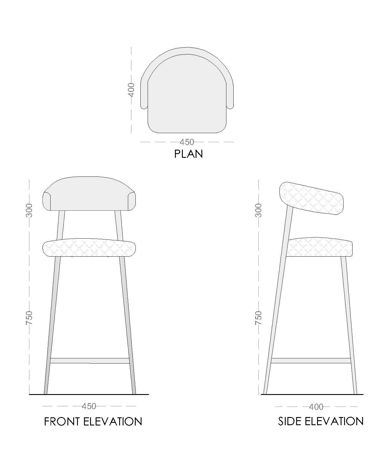 Damara Homes Koper Bar Stool 4