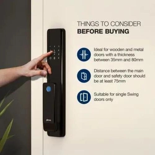 ozone Smart Wi-Fi Lock for Wooden & Metal Doors - OZ-FDL-01 Life Nxt Plus Black by Ozone : Colours available: Black 4 4