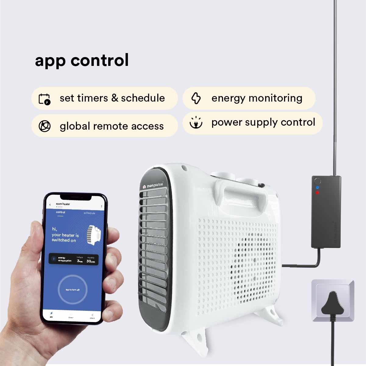 ZunPulse Tyrone Plus Smart Wi-Fi Room Heater with Fan for Small to Medium Sized Rooms with App Control 1