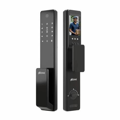 Ozone Smart Wi-Fi External Lock with Integrated HD Video Camera for Wooden & Metal Doos - OZ-FDL-02 LIFE NXT PLUS-i Black