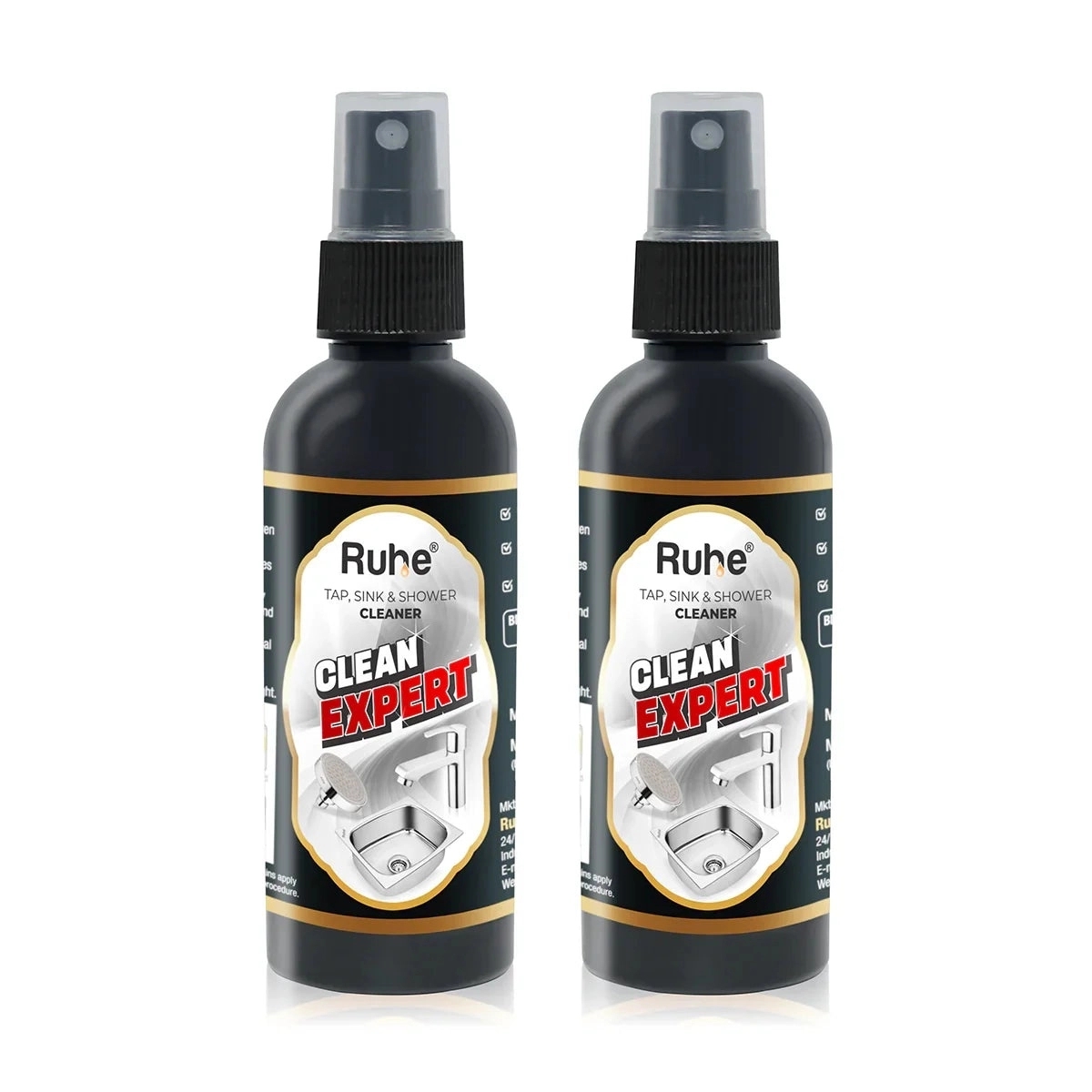 Ruhe Clean Expert - Tap Sink And Shower Cleaner Pack of 2 by Ruhe
