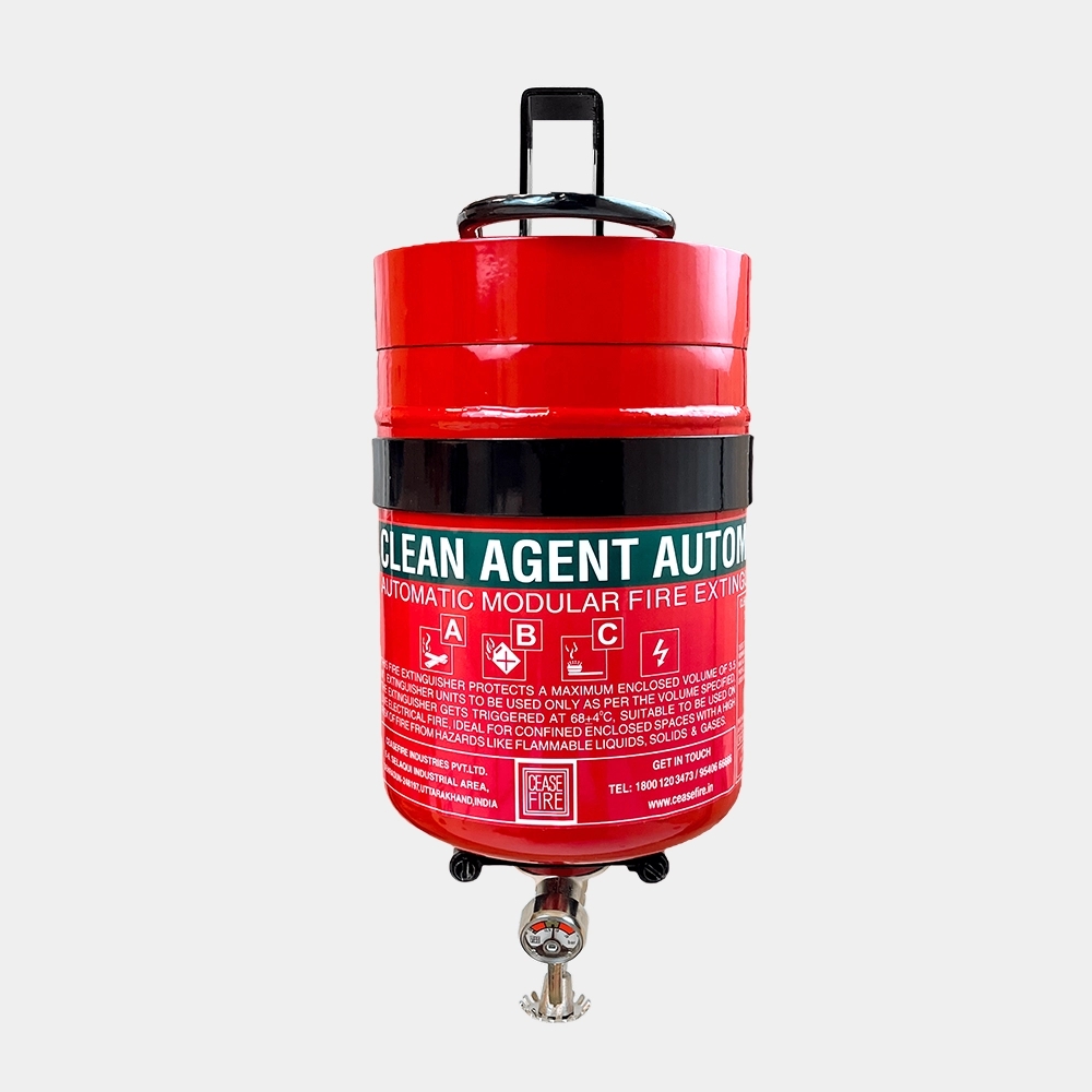 Ceasefire Automatic Fire Extinguishers - Clean Agent (Wall Mounted) by Ceasefire : Colours available: Red 3 6