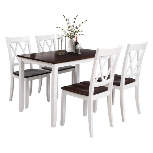 WoodenTwist Classy Teak Wood 4 Seater Dining Table Set for Dining Room 9