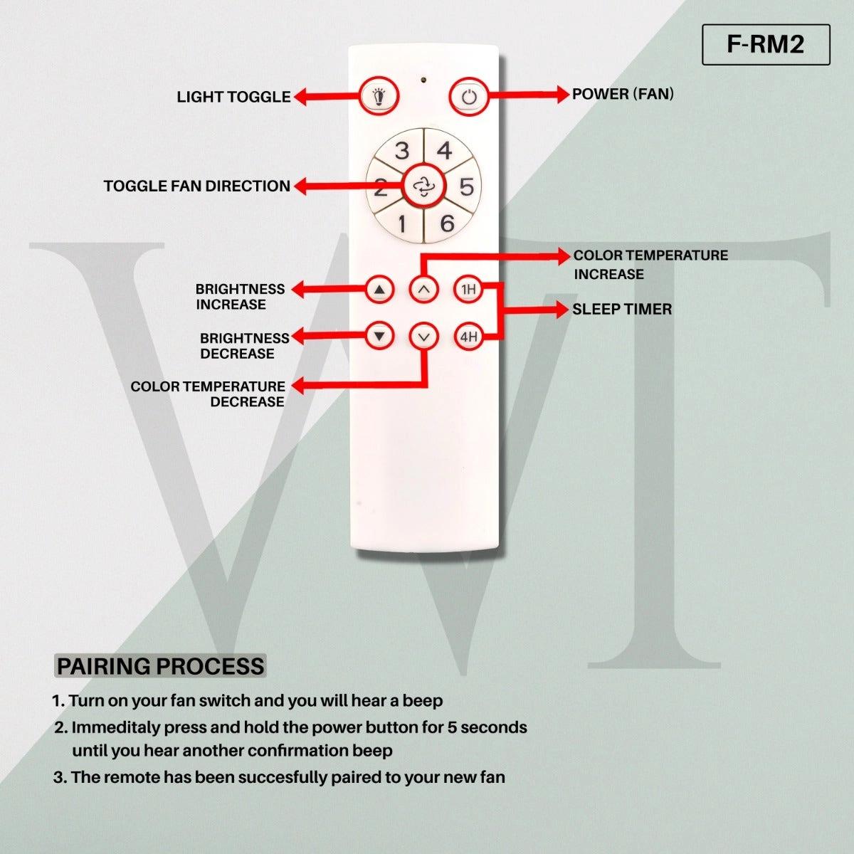 TheWhiteTeak Serengeti (142 cm Span, White & Gold Finish Metal Body, White Finish Solid Wood Blades) Dimmable LED With Remote Control Ceiling Fan 4