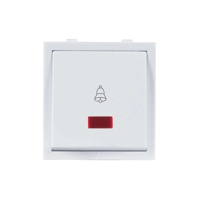 Orpat Silver Series Switches 6A Bell Switch with Indicator 2 MOSSH-2137 White (Pack of 20) 1