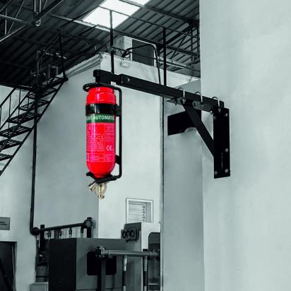 Ceasefire Automatic Fire Extinguishers - ABC Powder (Wall Mounted) by Ceasefire : Colours available: Red