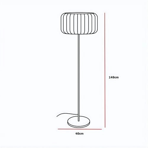 The Living Influence Bird's Nest - Rattan Floor Lamp 3