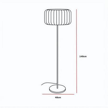 The Living Influence Bird's Nest - Rattan Floor Lamp 3