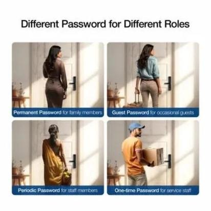 Ozone Smart Bluetooth External Lock for Wooden & Metal Doors - OFDL-IRIS-VDP-OL STD BLACK by Ozone : Colours available: Black 5 5
