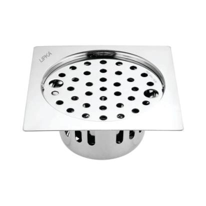Lipka Square Flat Cut Floor Drain (6 x 6 Inches) with Lock and Cockroach Trap