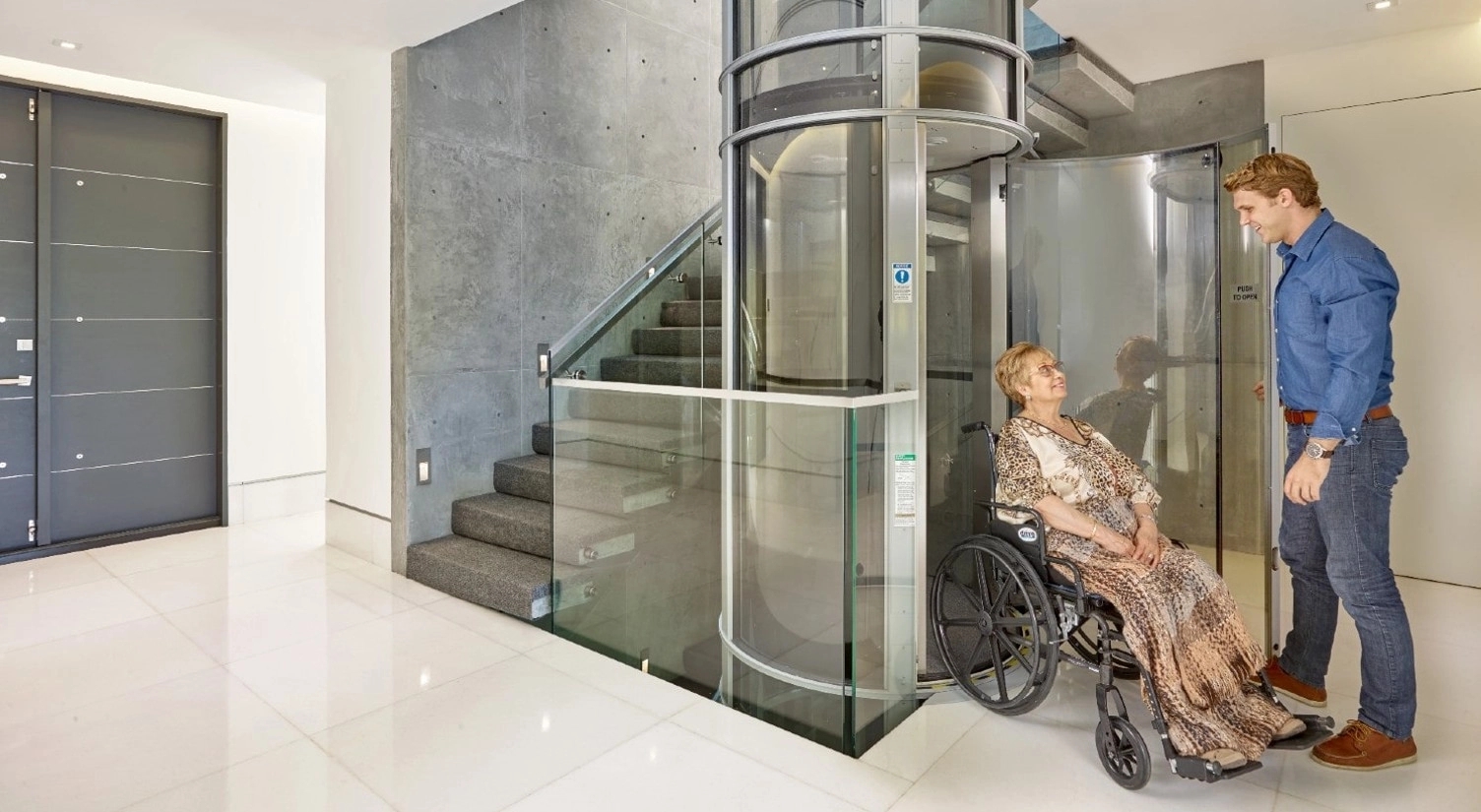 Pneumatic Elevators Three Passenger Residential Lift (Wheelchair Accessible) by PVE for Home