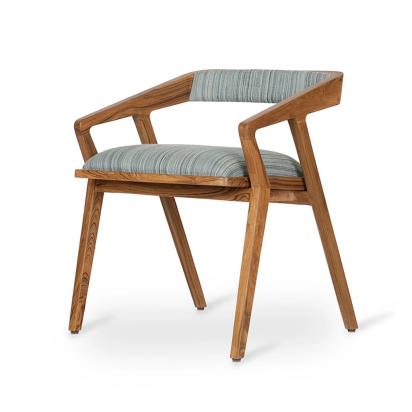 Alankaram Casilla - Teak Dining Chair Upholstered Back, Grey Fabric by Alankaram : Colours available: Brown, Grey 1 1