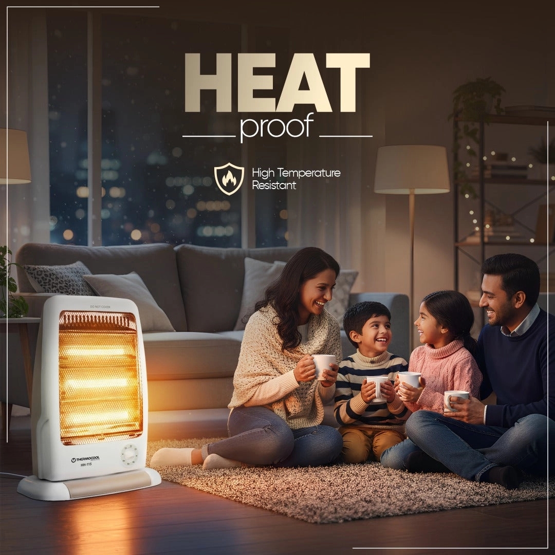 Thermocool Halogen Heater HH-115 by Thermocool : Colours available: White 2 3