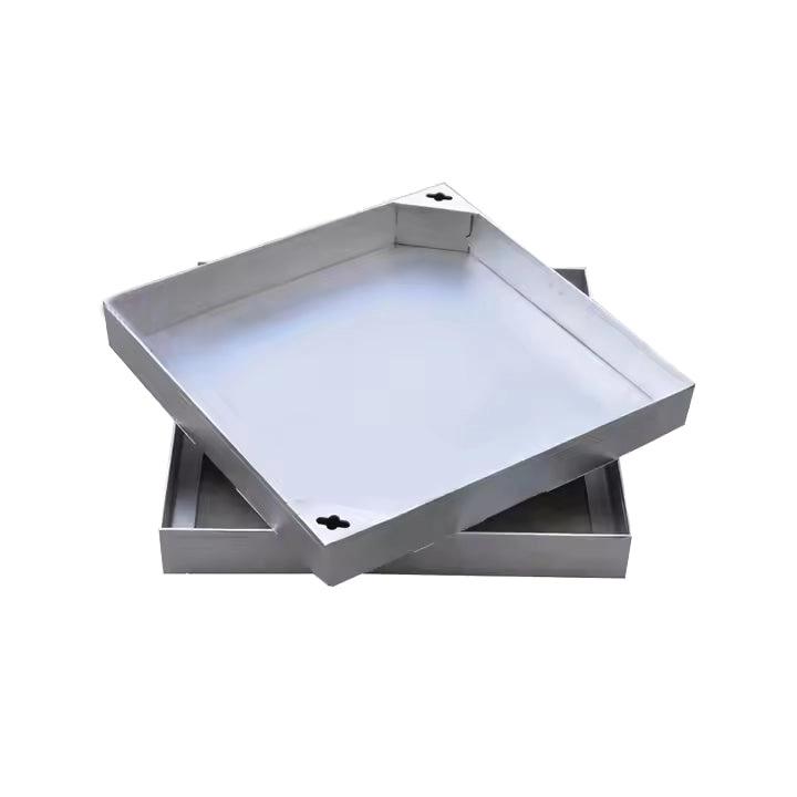 Aquieen 15x15-Inch Tile/Marble Insert Manhole Floor Grating | SS304 Drain Cover with 32mm Depth | Concealed Design for Seamless Flooring