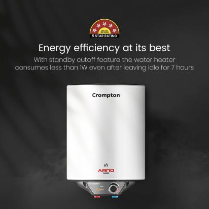 Crompton Arno Neo, 2000W Storage Water Heater - 25-L by Crompton : Colours available: Grey 4 4