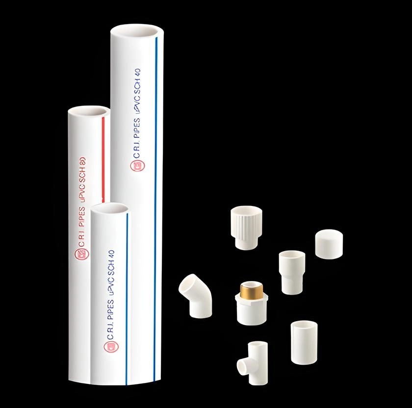 CRI UPVC Plumbing Pipes & Fittings by C.R.I : Colours available: White