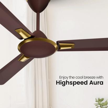 Crompton High Speed Aura | Ceiling Fan - Brown by Crompton : Colours available: Brown 7 1