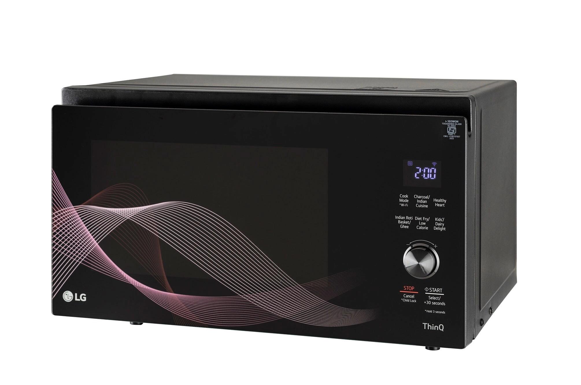 LG 32 L Charcoal Convection Microwave Oven with Scan-To-Cook, Diet Fry, Steam Chef, Motorised Rotisserie, Black 2