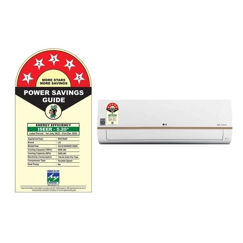 LG 5 Star (1.5) Split AC, AI+ Dual Inverter, ThinQ™ (Wi-Fi), Energy Manager+, HimClean, 5.0 kW, 2025 Model by LG : Colours available: White 9 2