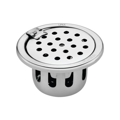 Lipka Round Floor Drain (4 inches) with Hinge & Cockroach Trap