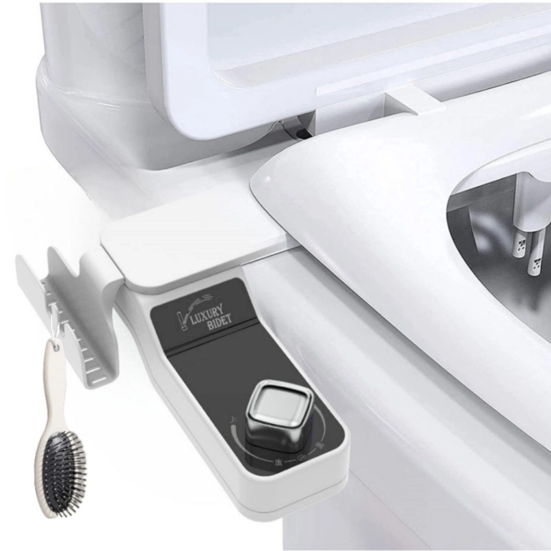 Aquieen ABS Dual Flow Toilet Bidet Spray Kit With Mobile Holder | High-Pressure Handheld Jet Spray For Western Toilets | Adjustable & Non-Electric by Aquieen : Colours available: White 1 1