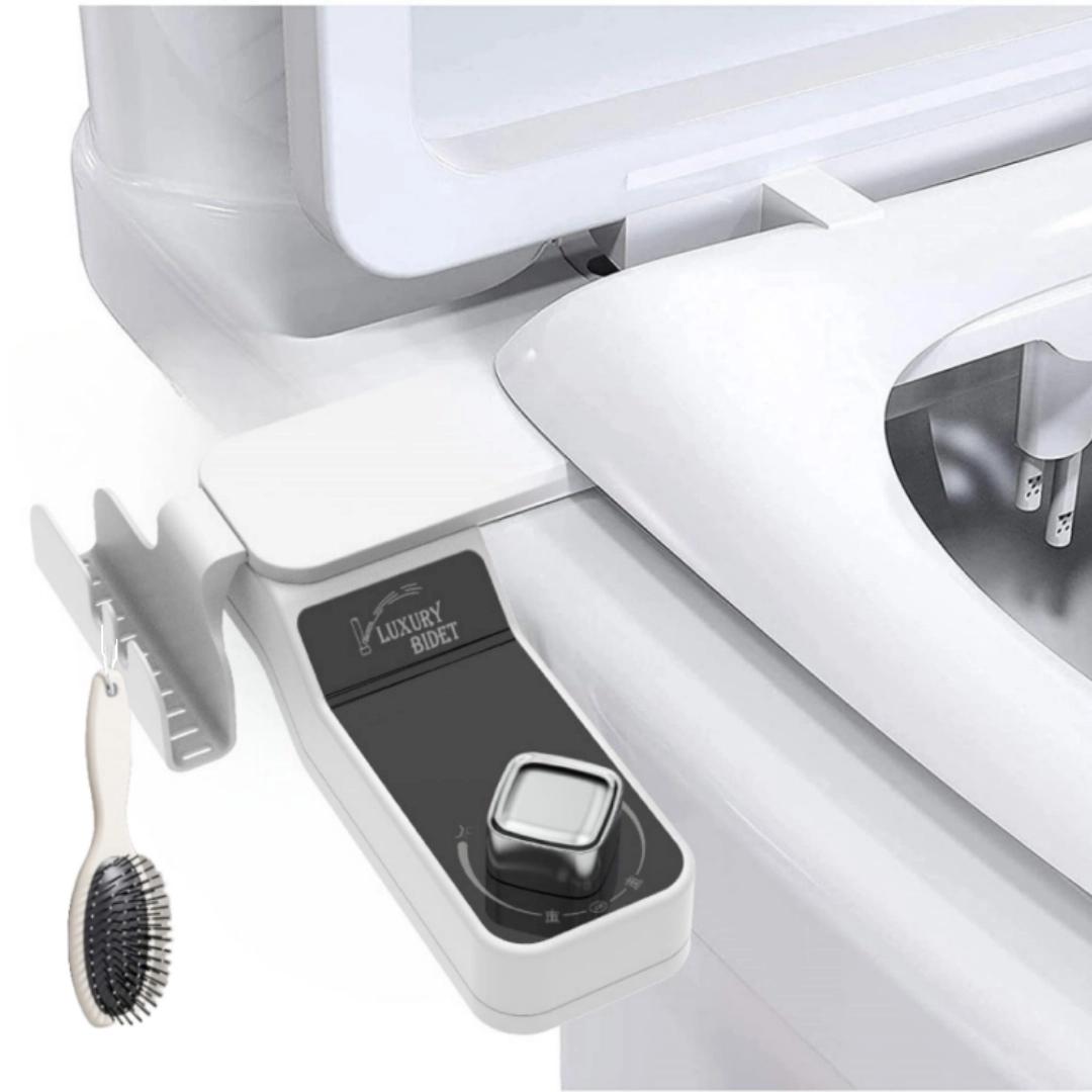 Aquieen ABS Dual Flow Toilet Bidet Spray Kit With Mobile Holder | High-Pressure Handheld Jet Spray For Western Toilets | Adjustable & Non-Electric 1