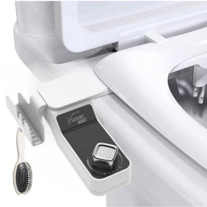 Aquieen ABS Dual Flow Toilet Bidet Spray Kit With Mobile Holder | High-Pressure Handheld Jet Spray For Western Toilets | Adjustable & Non-Electric by Aquieen : Colours available: White 1 1
