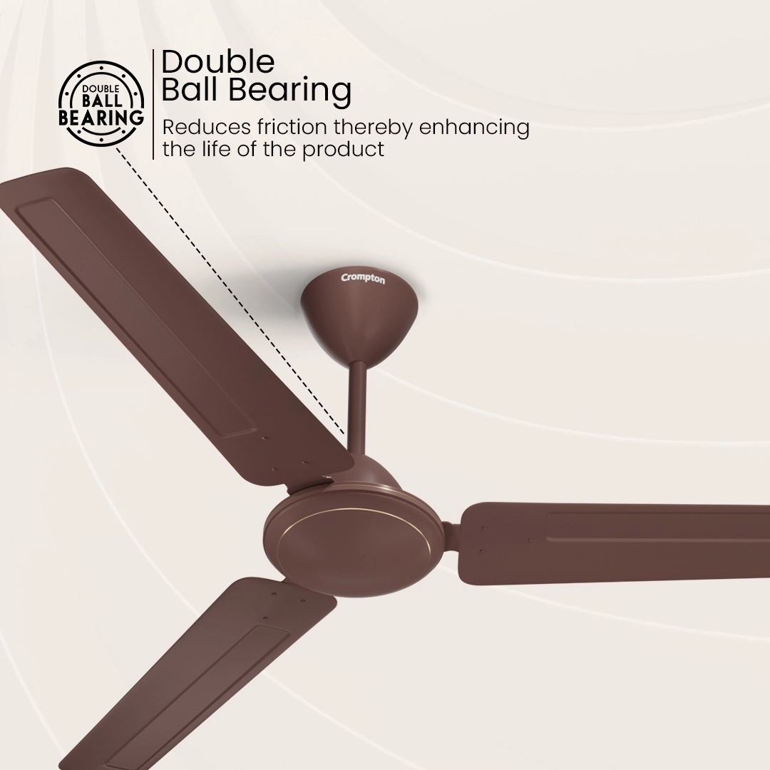 Crompton High Speed Dasher | Star Rated Ceiling Fan by Crompton : Colours available: Brown 5 4
