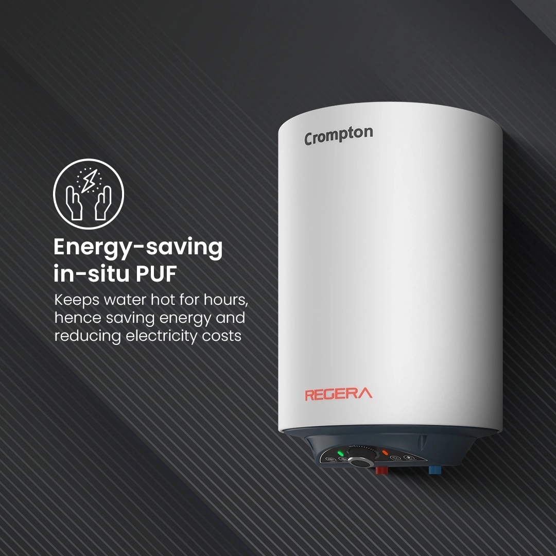 Crompton Regera Storage Water Heater - 25-L by Crompton : Colours available: White 2 6